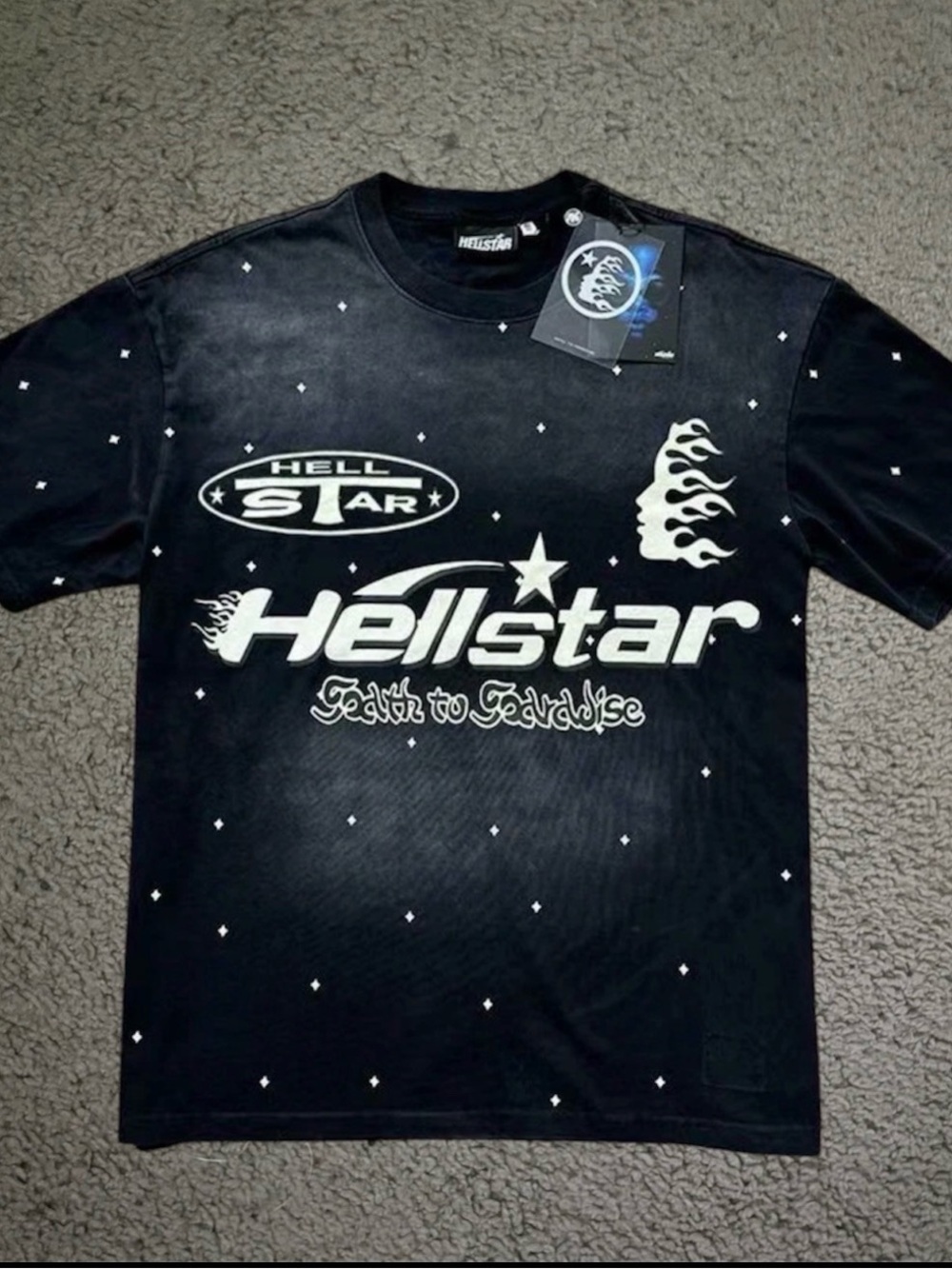Hellstar Studios "Path to Paradise" Star Print Graphic Tee 🔥 brand new